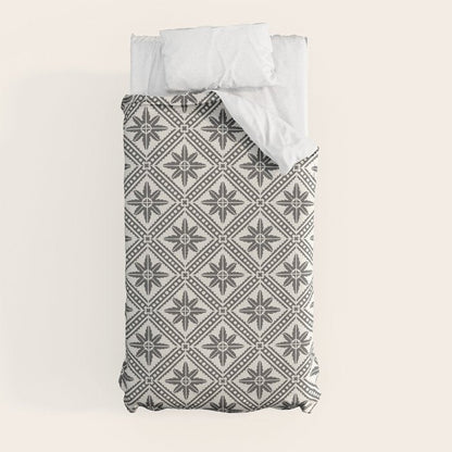 TAZA STAR TILE GREY Duvet Cover Gallery Image 9