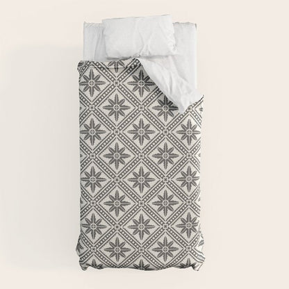 TAZA STAR TILE GREY Duvet Cover Gallery Image 5