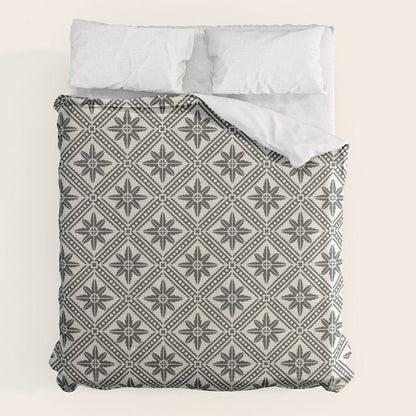TAZA STAR TILE GREY Duvet Cover Gallery Image 7
