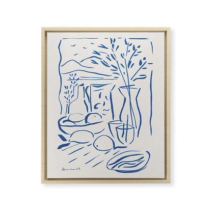 Mediterranean View Framed Canvas Print Gallery Image 14