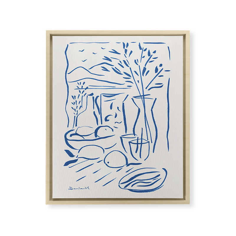 Mediterranean View Framed Canvas Print Gallery Image 17