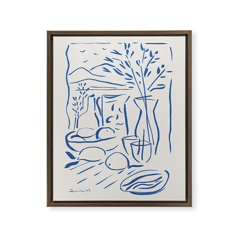 Mediterranean View Framed Canvas Print Gallery Image 12