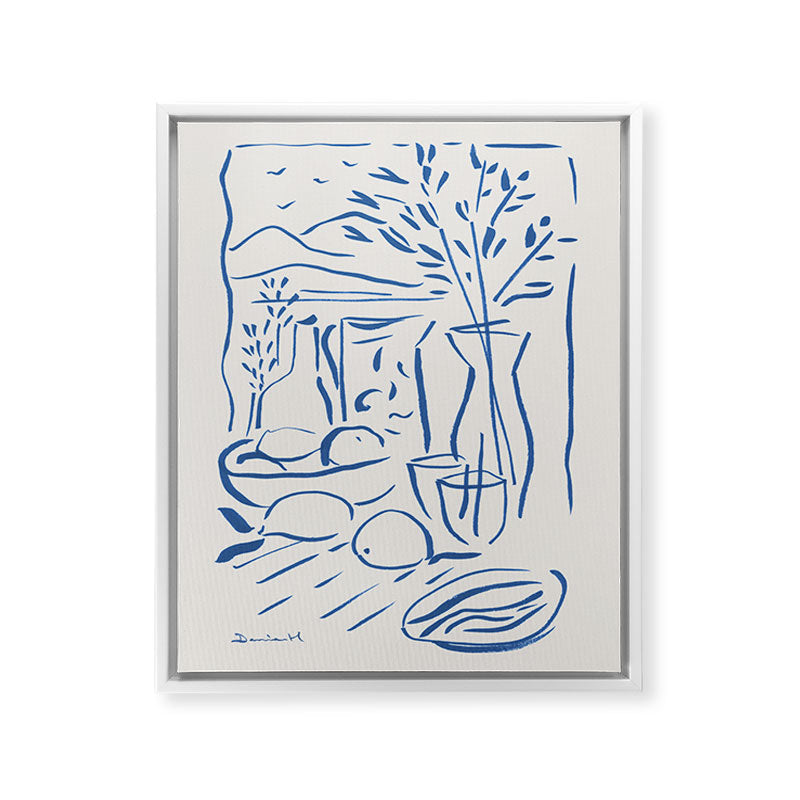 Mediterranean View Framed Canvas Print Gallery Image 22