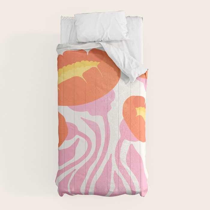 Coral Cosmos: Les Fleurs | Flower Market 05 | Spring Summer 23 Comforter Gallery Image 5