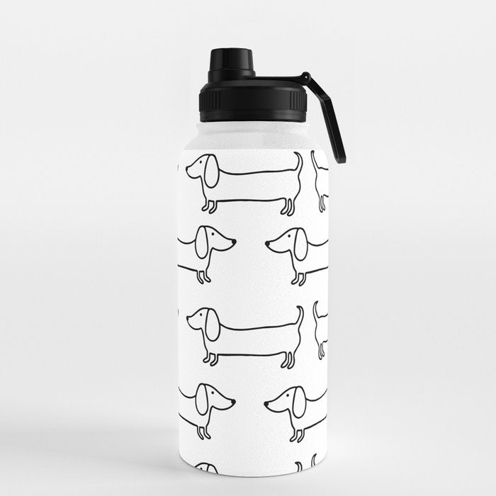 Dachshund in black-white Water Bottle Gallery Image 5