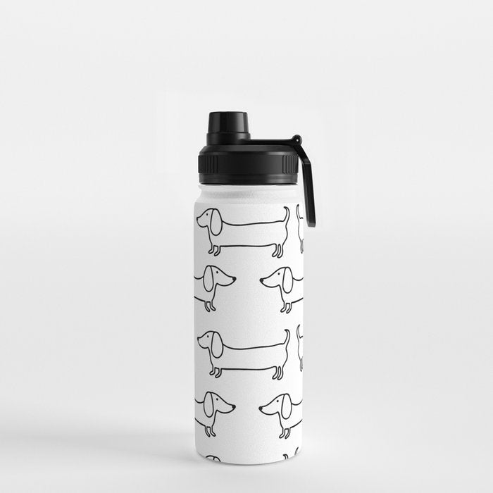 Dachshund in black-white Water Bottle Gallery Image 2