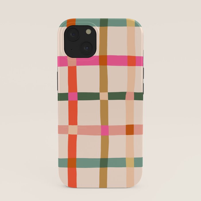 Colourful window pane checked pattern iPhone Case Gallery Image 37
