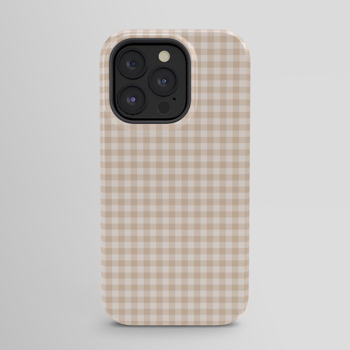 Gingham Plaid Pattern - Warm Neutral Tan iPhone Case Gallery Image 23