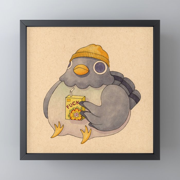 'Fuck' Pigeon 07 Mini Art Print Gallery Image 3