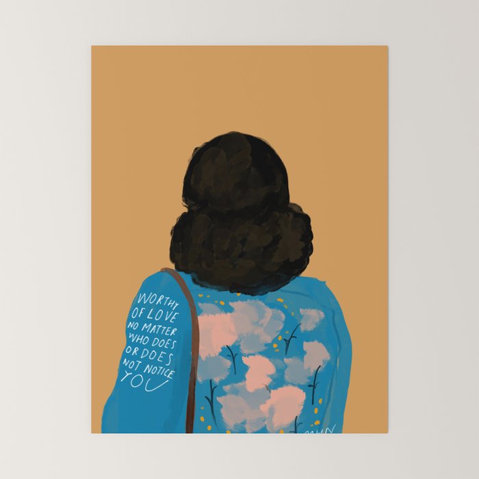 Worthy Of Love No Matter Who Does Or Does Not Notice You. Original Quote By Morgan Harper Nichols Mini Art Print Gallery Image 6