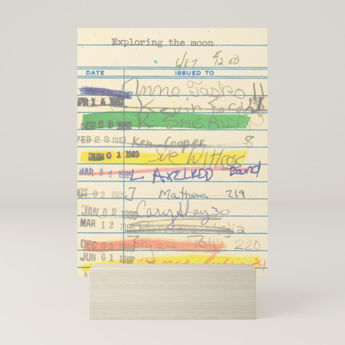 Library Card 3503 Exploring the Moon Mini Art Print Gallery Image 5