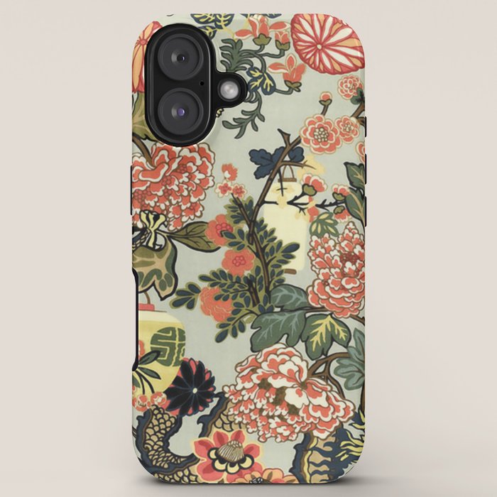 Chinese Dragon Vintage Floral Pattern iPhone Case Gallery Image 5