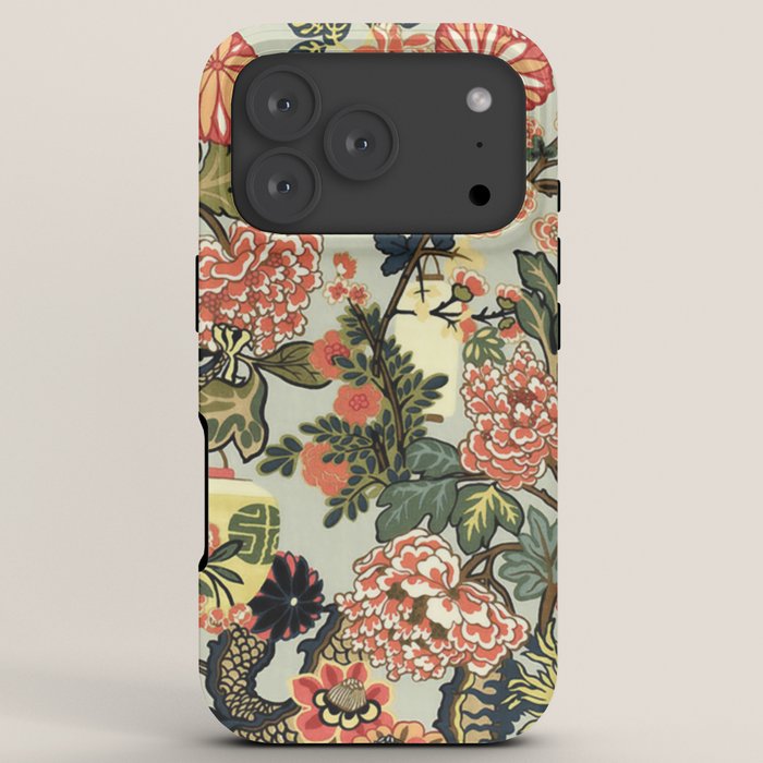 Chinese Dragon Vintage Floral Pattern iPhone Case Gallery Image 7
