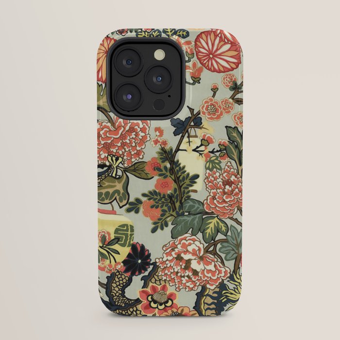 Chinese Dragon Vintage Floral Pattern iPhone Case Gallery Image 23