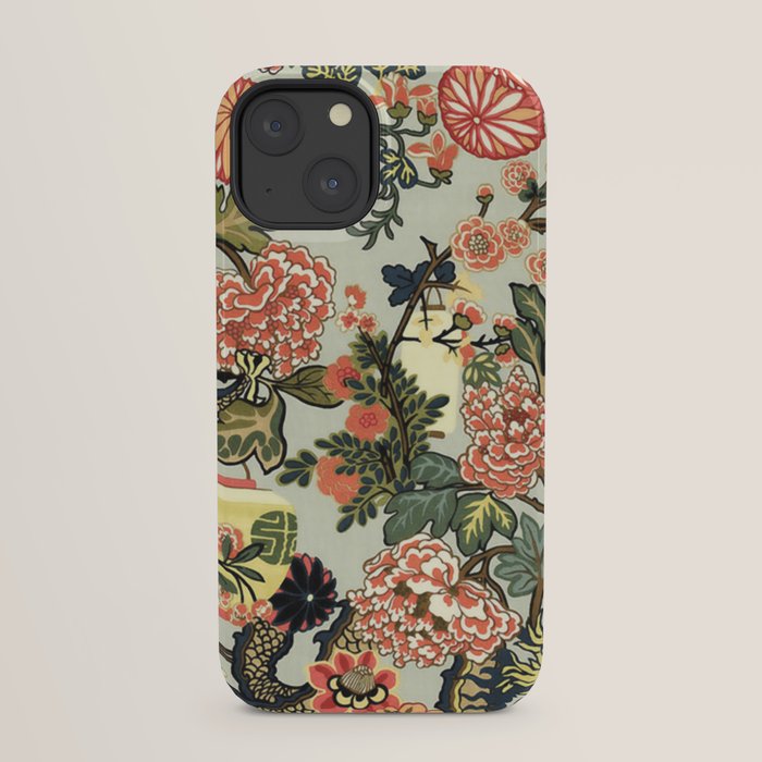 Chinese Dragon Vintage Floral Pattern iPhone Case Gallery Image 21