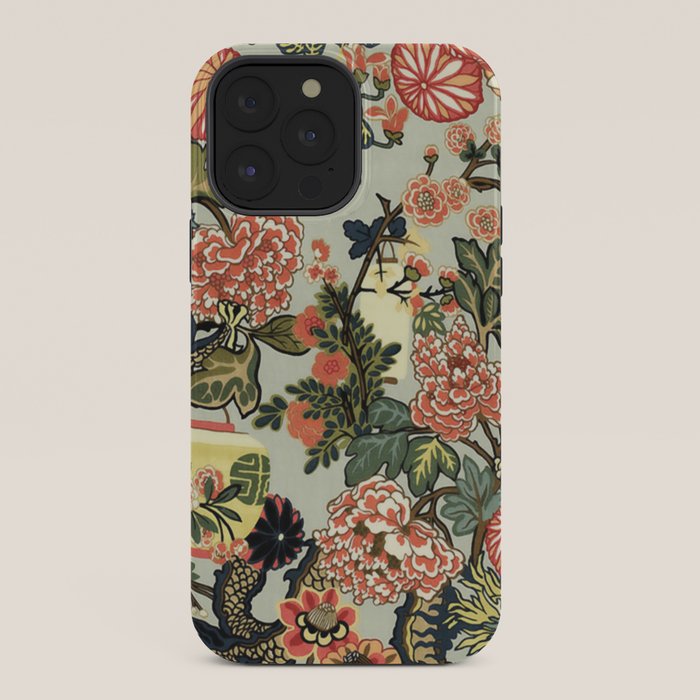 Chinese Dragon Vintage Floral Pattern iPhone Case Gallery Image 36
