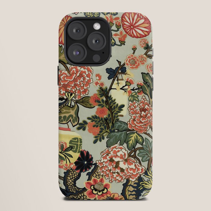 Chinese Dragon Vintage Floral Pattern iPhone Case Gallery Image 12