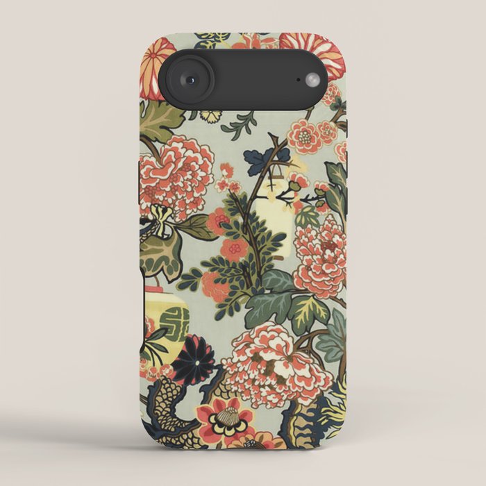 Chinese Dragon Vintage Floral Pattern iPhone Case Gallery Image 2
