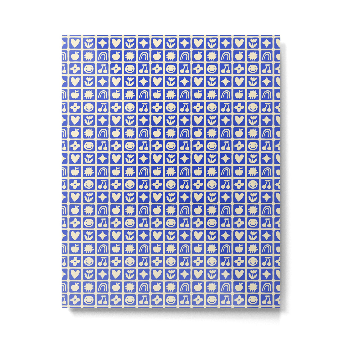 Blue children shape mosaic art pattern Metal Print Gallery Image 4