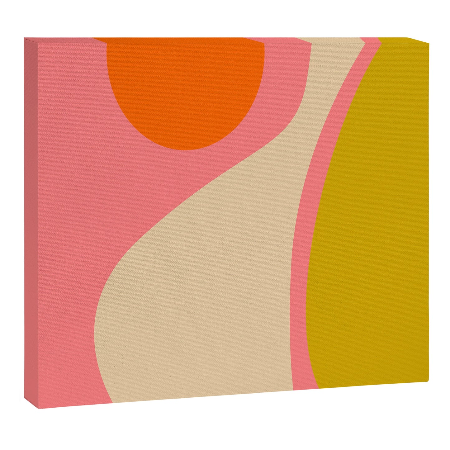 abstract composition modern blush pink Canvas Print Gallery Image 6
