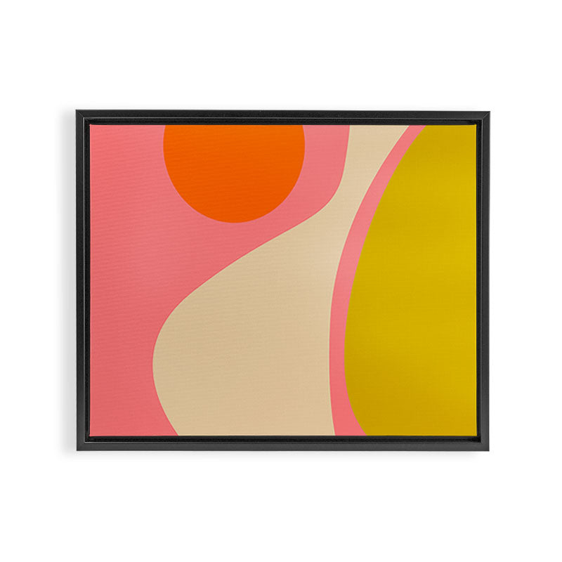 abstract composition modern blush pink Framed Canvas Print Gallery Image 2