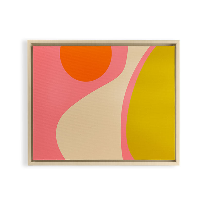 abstract composition modern blush pink Framed Canvas Print Gallery Image 16