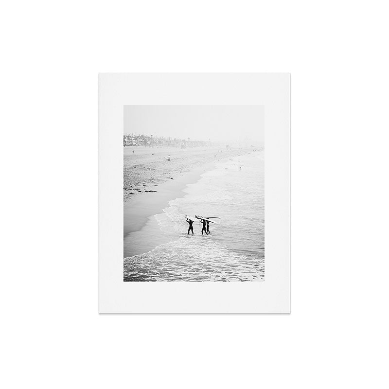 Surfers Exiting the Water in Manhattan Beach California Art Print Gallery Image 4