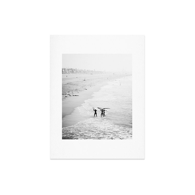 Surfers Exiting the Water in Manhattan Beach California Art Print Gallery Image 6