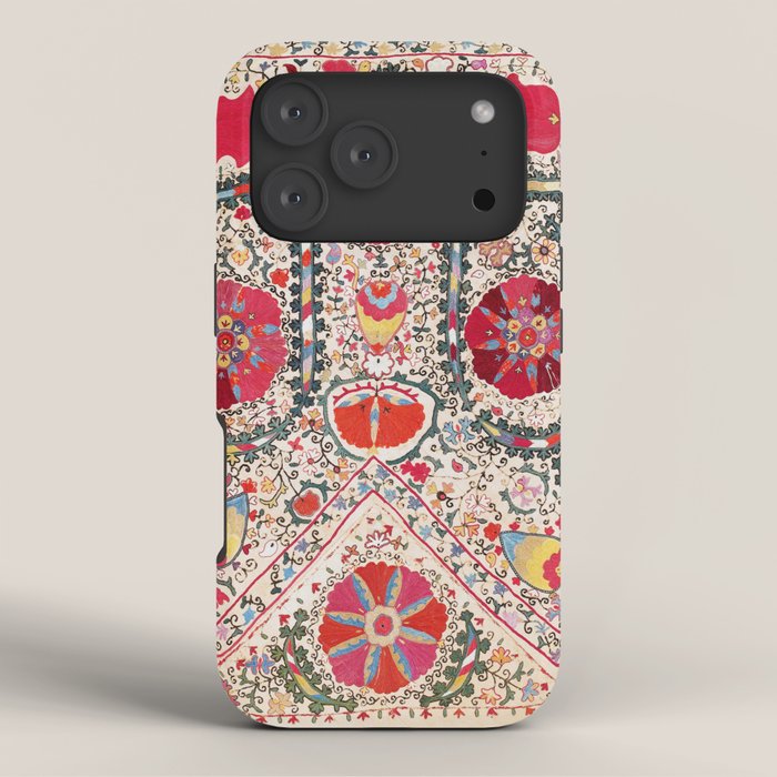 Lakai Suzani Uzbekistan Central Asian Embroidery Print iPhone Case Gallery Image 3
