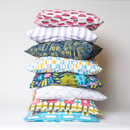 Woven Rings Brushed Cotton Duvet Cover Set