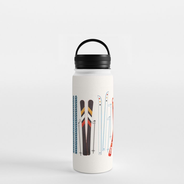 Retro Ski Illustration Water Bottle Gallery Image 3