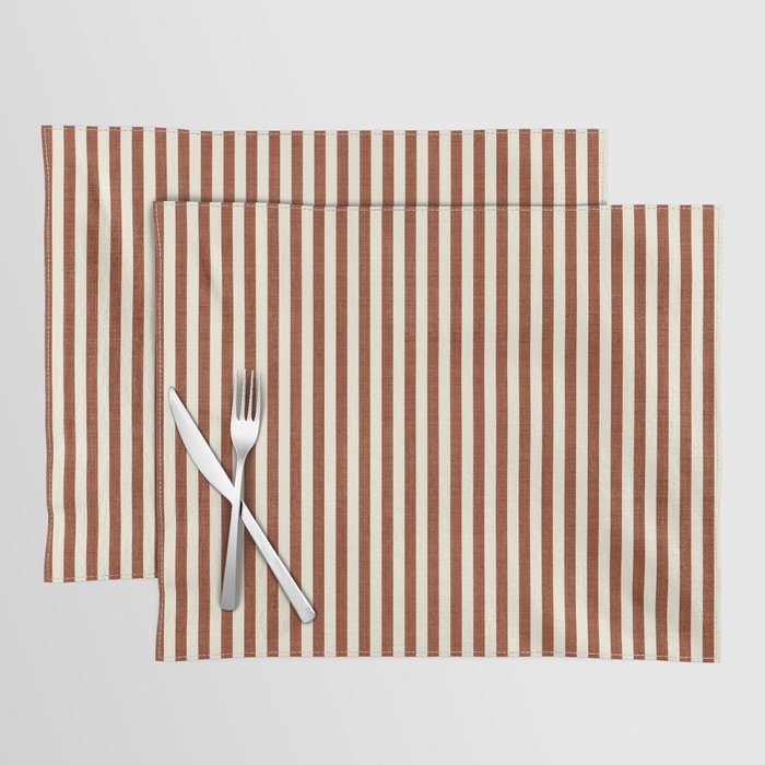 Pinstripe in Rust Placemat Gallery Image 2