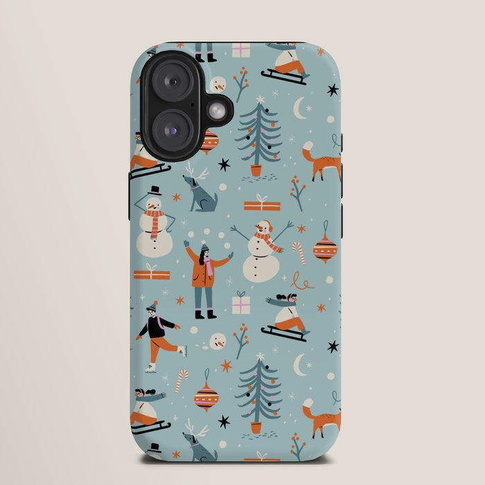 Christmas Scene Blue iPhone Case Gallery Image 9