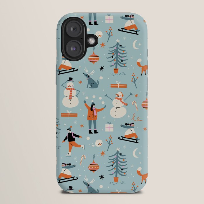 Christmas Scene Blue iPhone Case Gallery Image 10