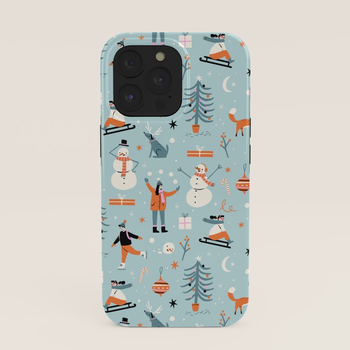 Christmas Scene Blue iPhone Case Gallery Image 39