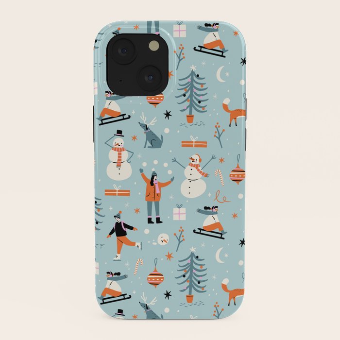 Christmas Scene Blue iPhone Case Gallery Image 38