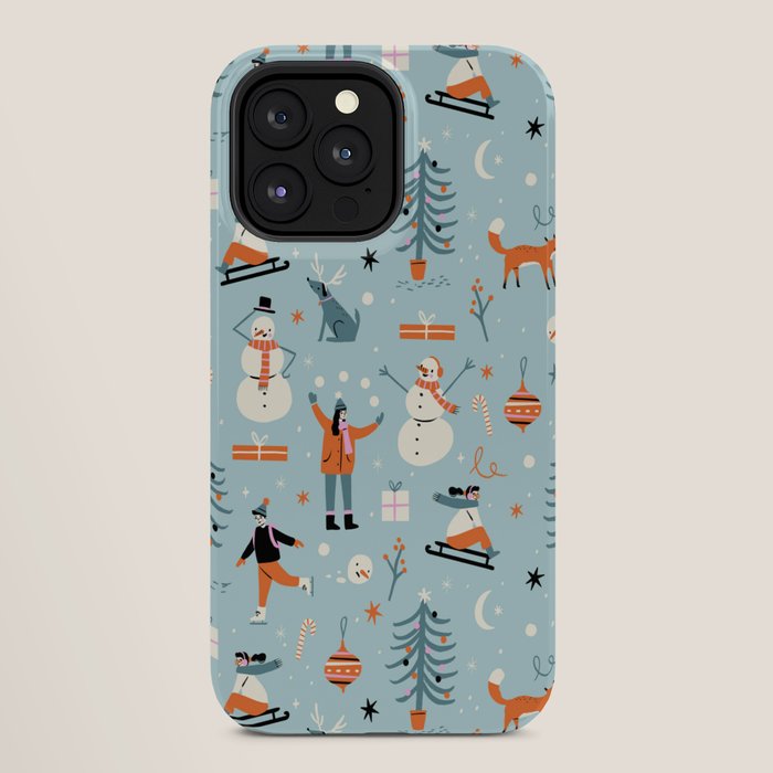 Christmas Scene Blue iPhone Case Gallery Image 28