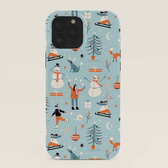 Christmas Scene Blue iPhone Case Gallery Image 40