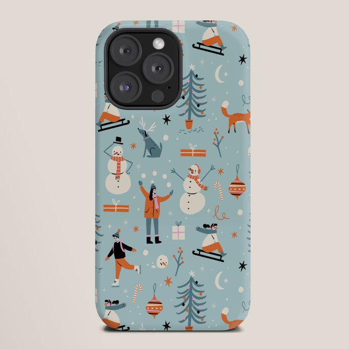 Christmas Scene Blue iPhone Case Gallery Image 20
