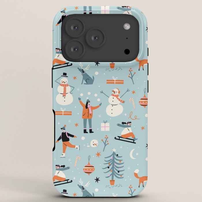 Christmas Scene Blue iPhone Case Gallery Image 7