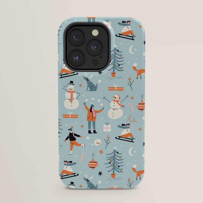 Christmas Scene Blue iPhone Case Gallery Image 23