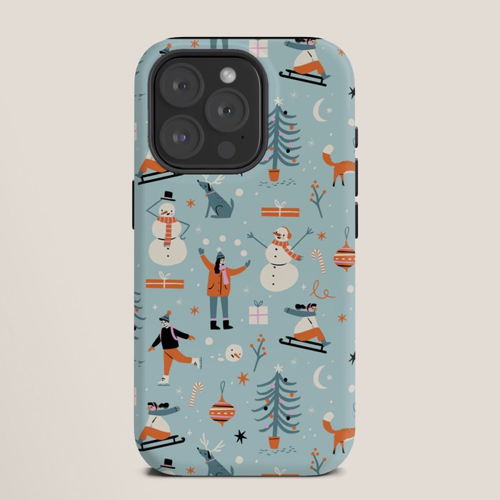Christmas Scene Blue iPhone Case Gallery Image 11