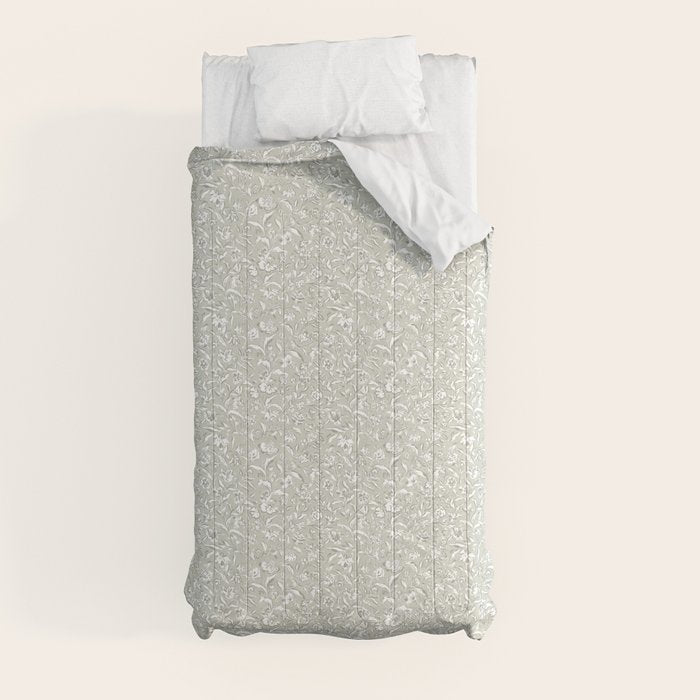 Painterly Florals - Sage Comforter Gallery Image 4