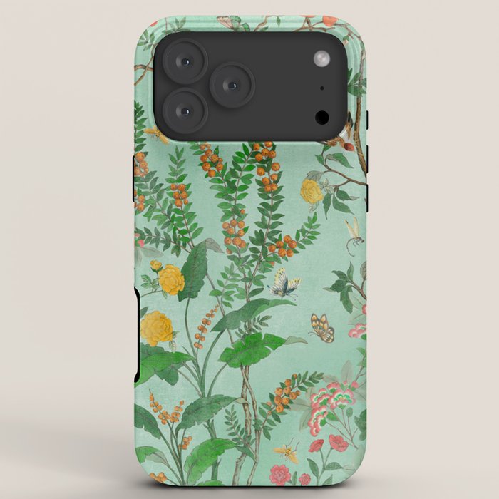 Chinoiserie Aqua Mint Floral Garden Fresco iPhone Case Gallery Image 8