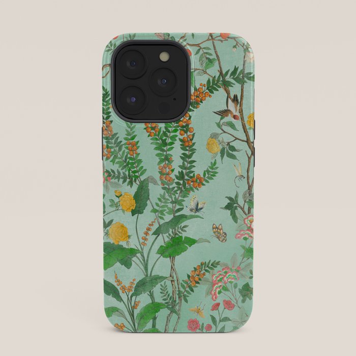Chinoiserie Aqua Mint Floral Garden Fresco iPhone Case Gallery Image 35