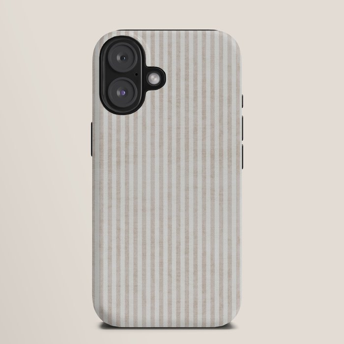 AEGEAN WIDE TICKING STRIPE JUTE iPhone Case Gallery Image 9