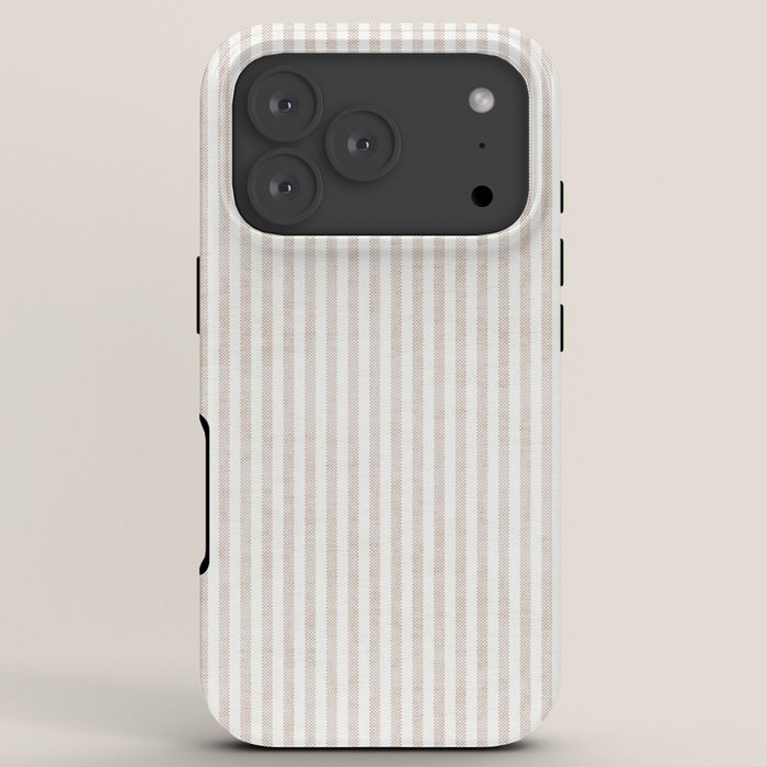 AEGEAN WIDE TICKING STRIPE JUTE iPhone Case Gallery Image 7