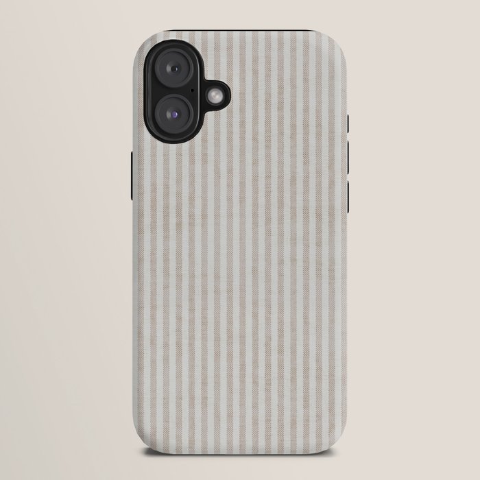 AEGEAN WIDE TICKING STRIPE JUTE iPhone Case Gallery Image 10