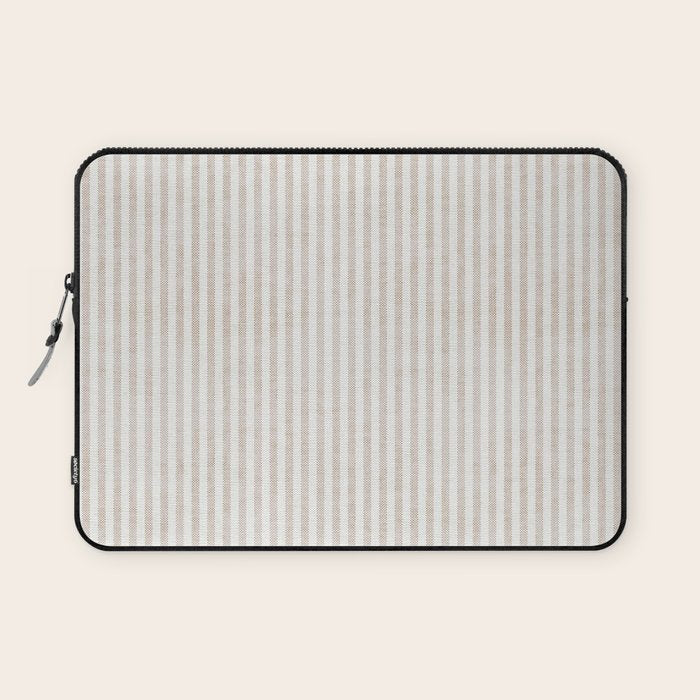 AEGEAN WIDE TICKING STRIPE JUTE Laptop Sleeve Gallery Image 1