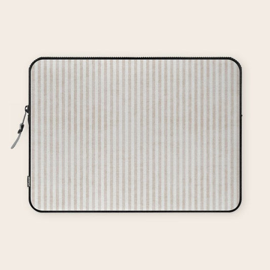 AEGEAN WIDE TICKING STRIPE JUTE Laptop Sleeve Gallery Image 1